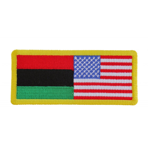 African American Flag Patch - 4x1.75 inch P1266