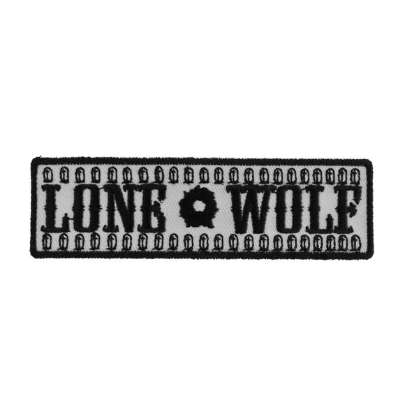 Lone Wolf Patch With Bullets - 4x1.25 inch P1375
