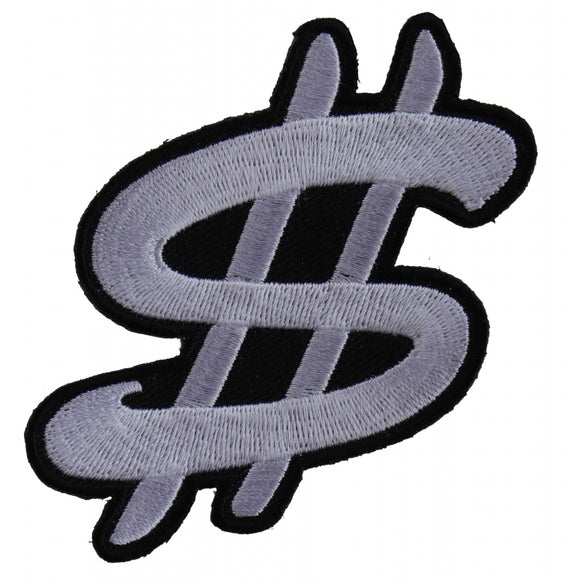 Dollar Sign Iron on Novelty Patch - 2.5x3.5 inch P1483