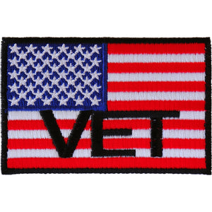 American Flag Vet Patch - 3x2 inch P3143