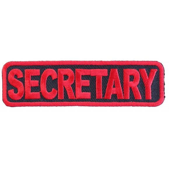 Secretary Patch In Red - 3.5x1 inch P3280