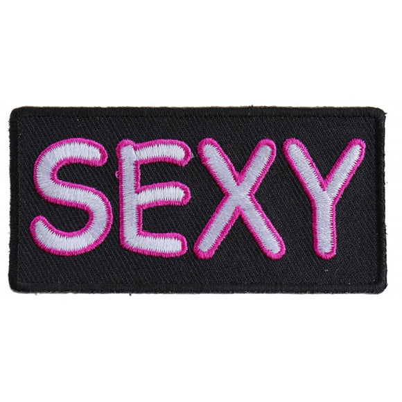 Sexy Patch White Pink - 3x1.5 inch P3354