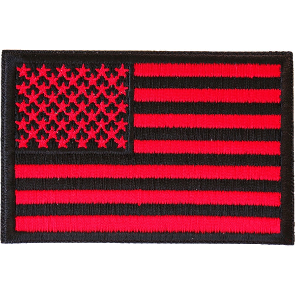 Red Black American Flag Patch - 3x2 inch P3448 – Coast 2 Coast Patches