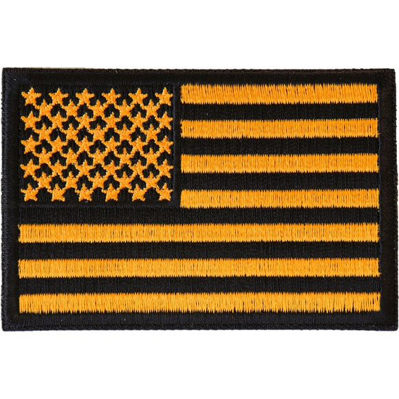 Yellow Black American Flag Patch - 3x2 inch P3449 – Coast 2 Coast Patches