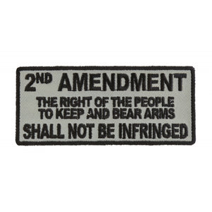 2nd Amendment, The Right of The People To Keep and Bear Arms, Shall Not Be Infringed Patch - 4x1.75 inch P4001