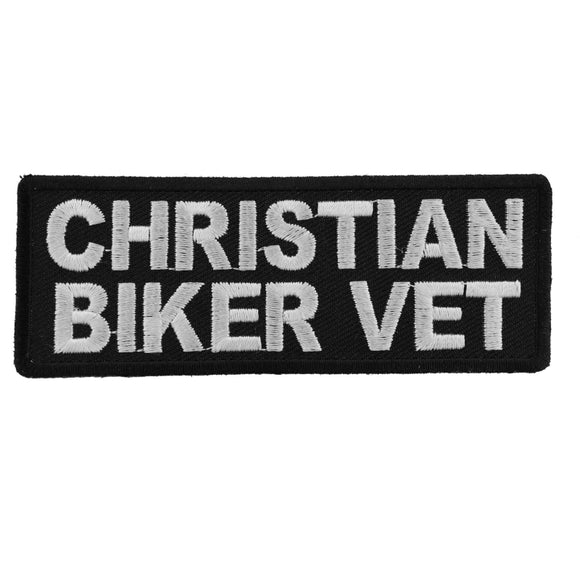 Christian Biker Vet Patch - 4x1.5 inch P5361