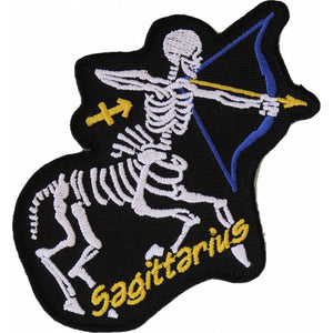 Sagittarius Skull Zodiac Sign Patch - 3x4 inch P5472