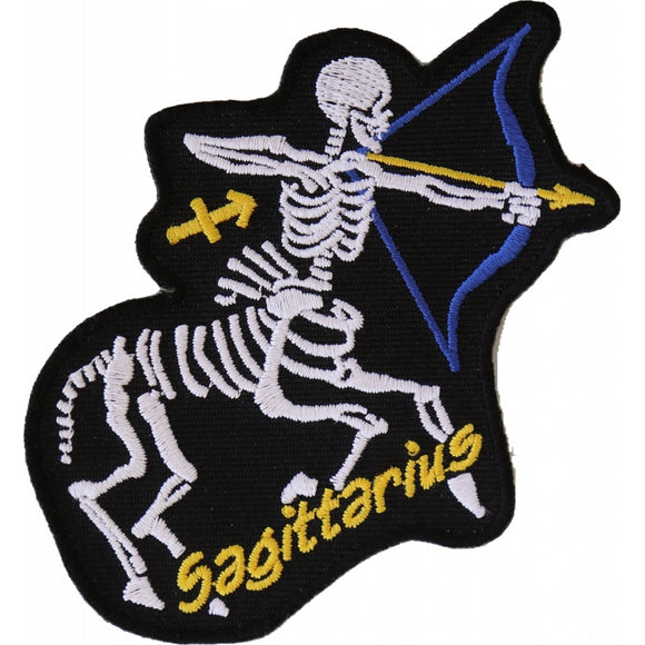 Sagittarius Skull Zodiac Sign Patch - 3x4 inch P5472